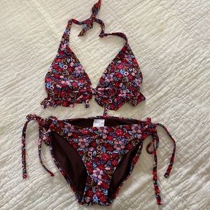 Junior’s Xhilaration Floral Binkini Set Medium